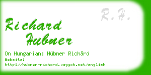 richard hubner business card